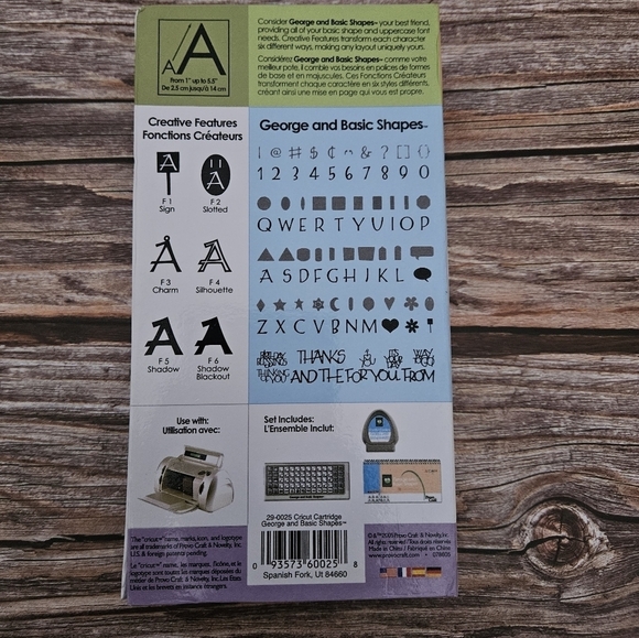 George & Basic  Shapes Cricut Diecut - Picture 5 of 5